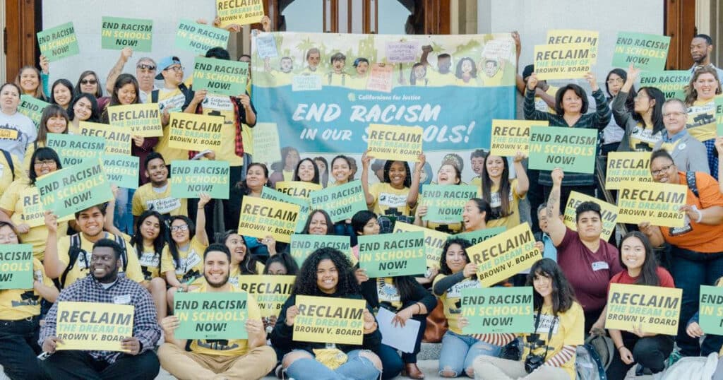 Californians For Justice End Racism Rally