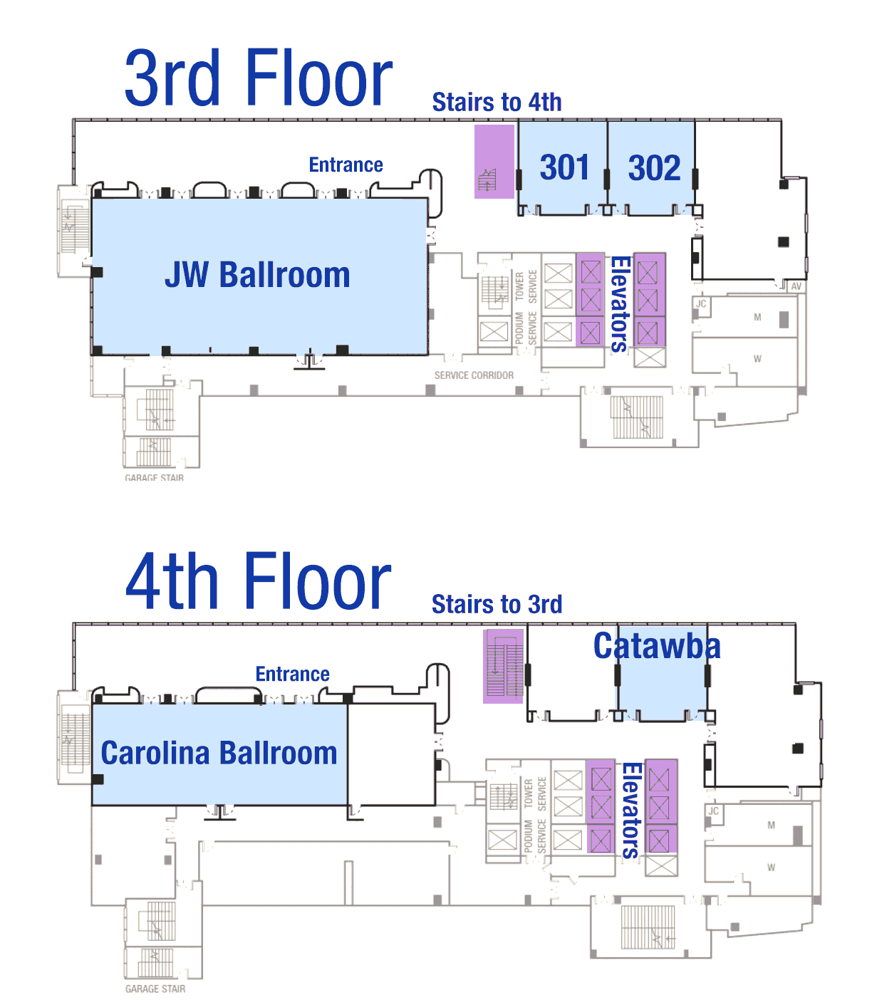 Floorplan of 3rd and 4th floors