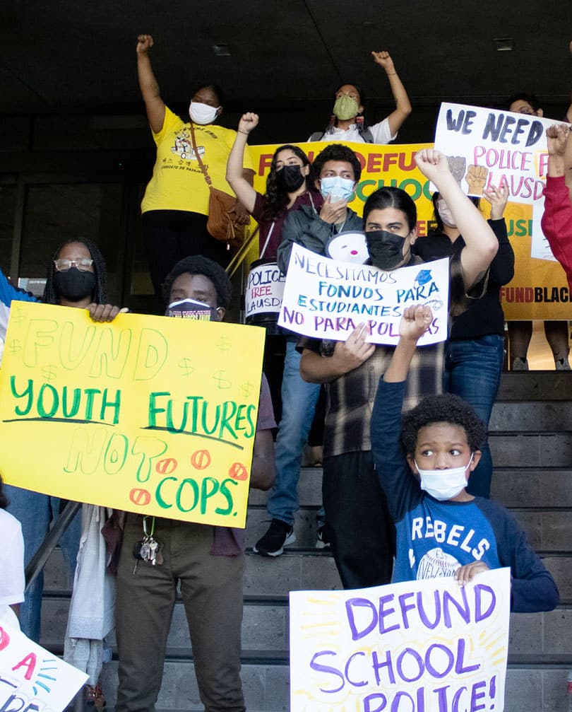 Student protesters in Los Angeles